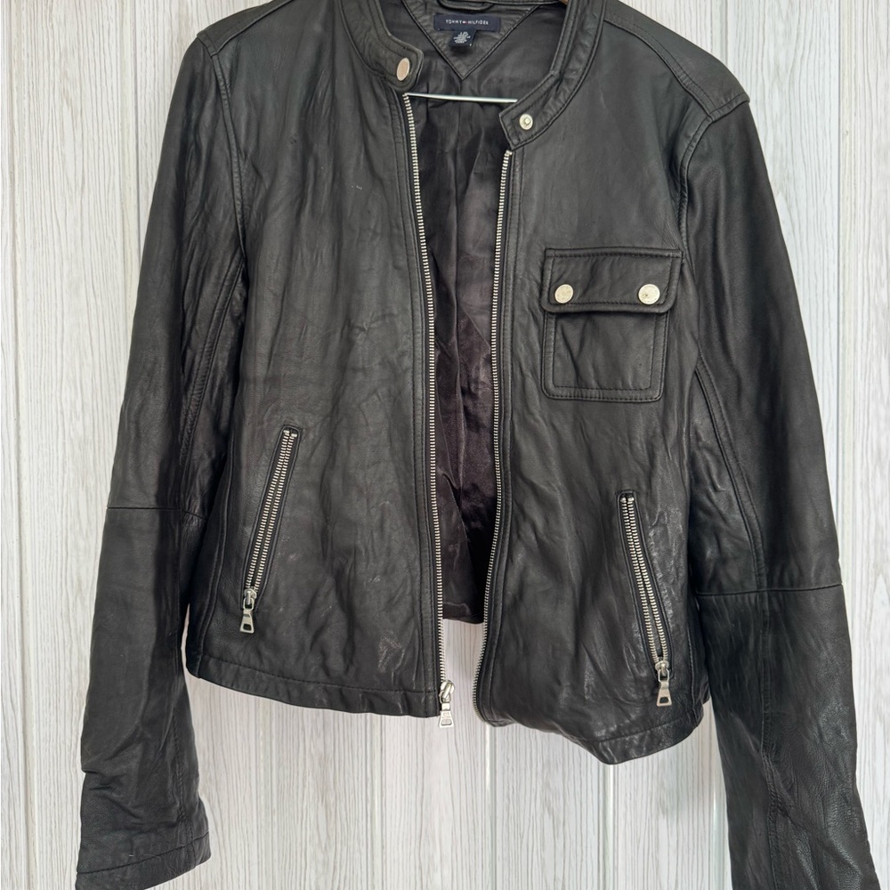 Tommy Hilfiger Black Leather Jacket